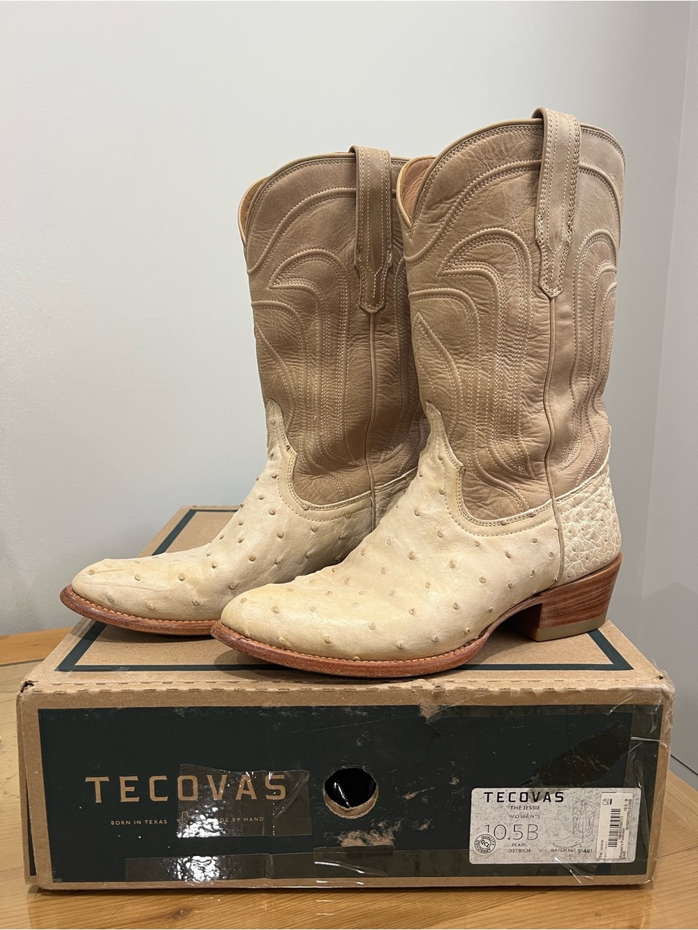 Tecovas The Jessie Pearl size 10.5 western boots